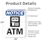 Signmission Atm Sign With Symbol, 18 in W x Rectangle, Vinyl Decal OS-2PACK-NS-D-1824-V-10181 - alternate 3